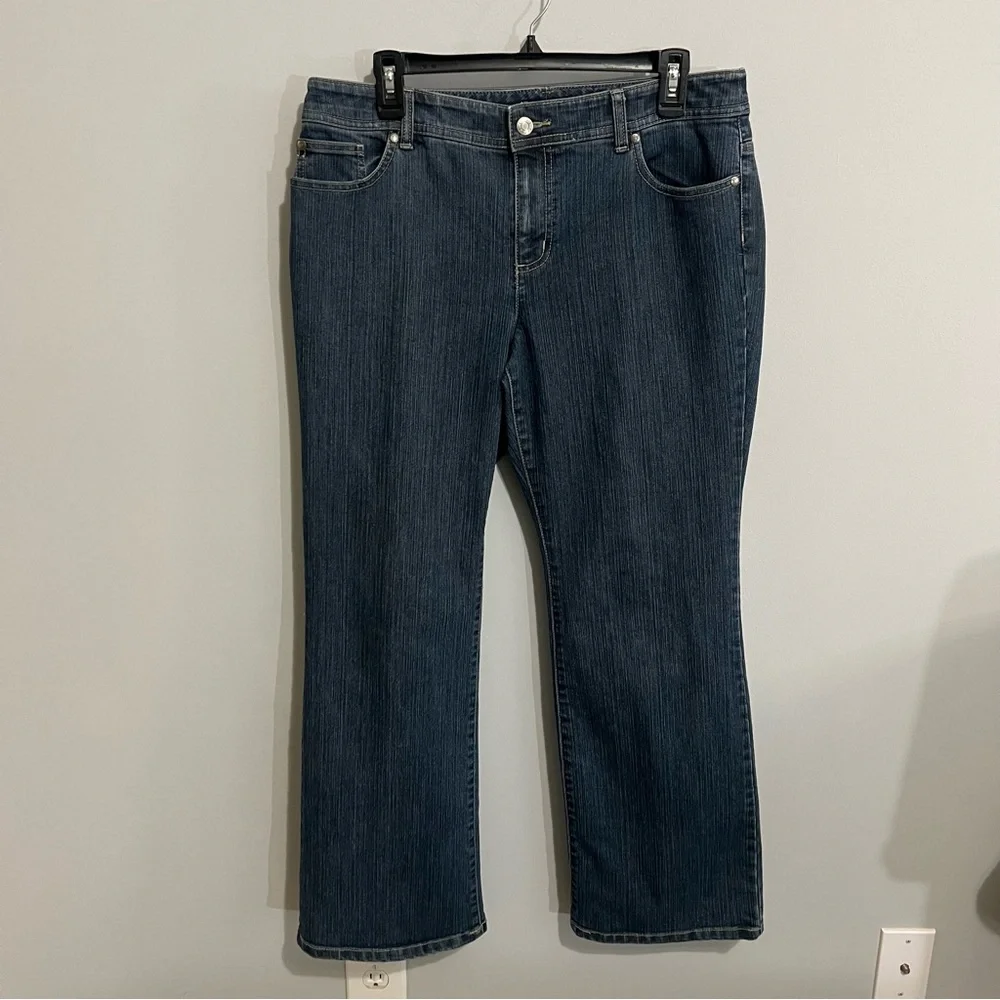 Chico's Dark Blue Boot Cut Jeans - Picture 9 of 13